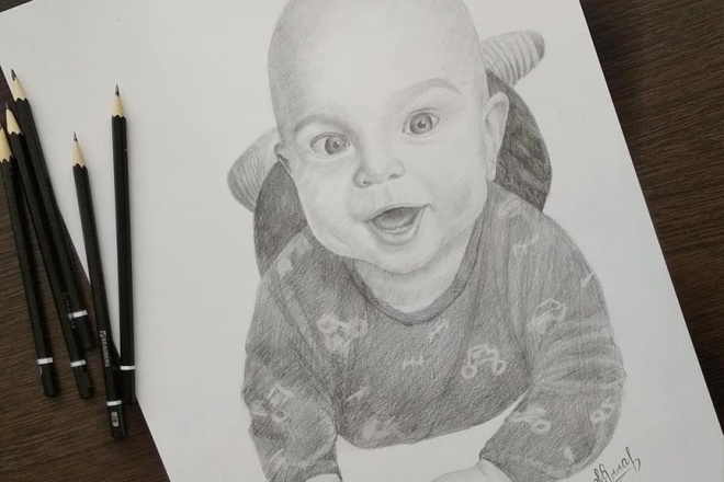 Портрет по фото карандашом
