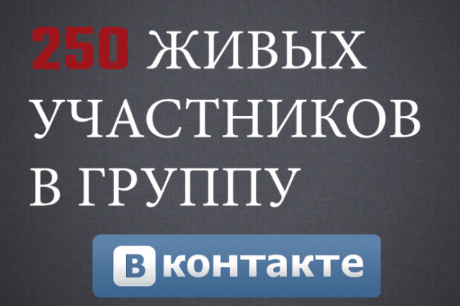 250 живых участников в группу ВКонтакте без ботов