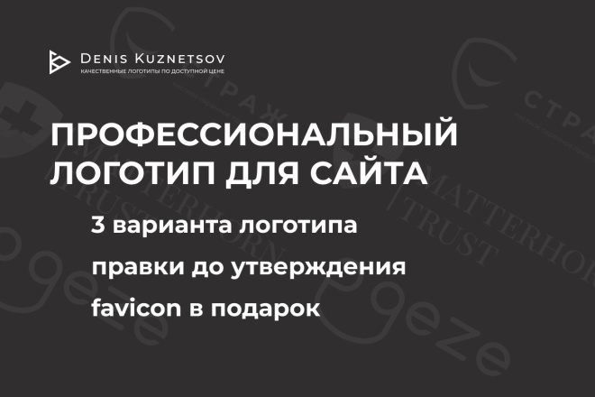 Профессиональный логотип для сайта, правки до утверждения, 3 варианта