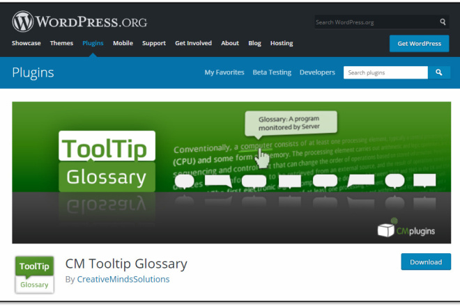 CM Tooltip Glossary Плагин Словарь с всплывающими подсказками