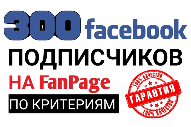 300 русскоязычных подписчиков на паблик в Facebook. По критериям