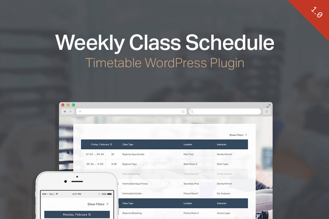 Расписание мероприятий WordPress Плагин Events Schedule