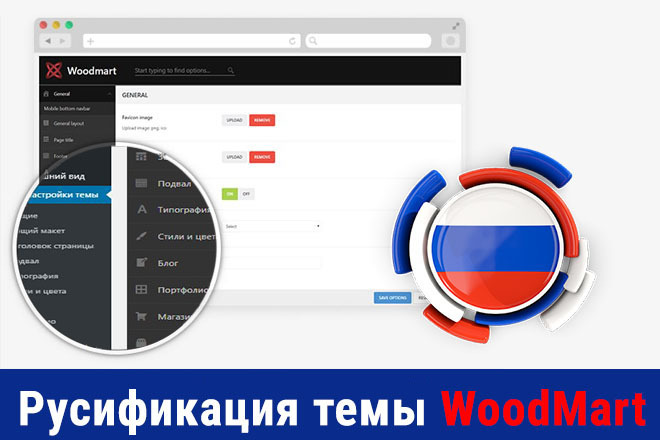 Перевод на русский продвинутой темы для интернет-магазинов WoodMart