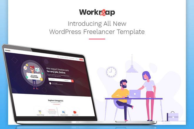 Полный русский перевод премиум темы для сайта фриланса Workreap