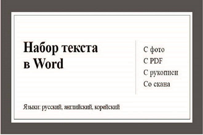 Набор текста в Word