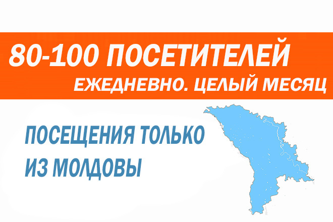 Трафик из Молдовы. 80-100 посетителей ежедневно целый месяц