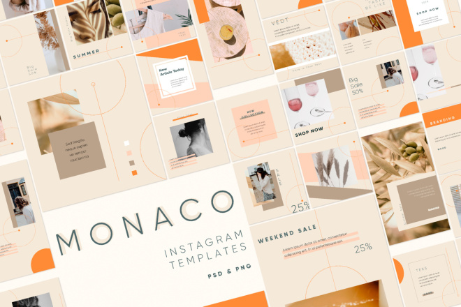 Monaco - CANVA Шаблоны инстаграм