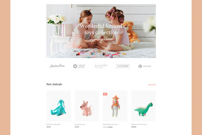 Шаблон для сайта на woocommerce