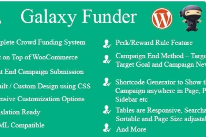 Galaxy Funder WooCommerce Система Краудфандинга