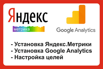 Установка Яндекс. Метрики, Google Analytics, настройка целей