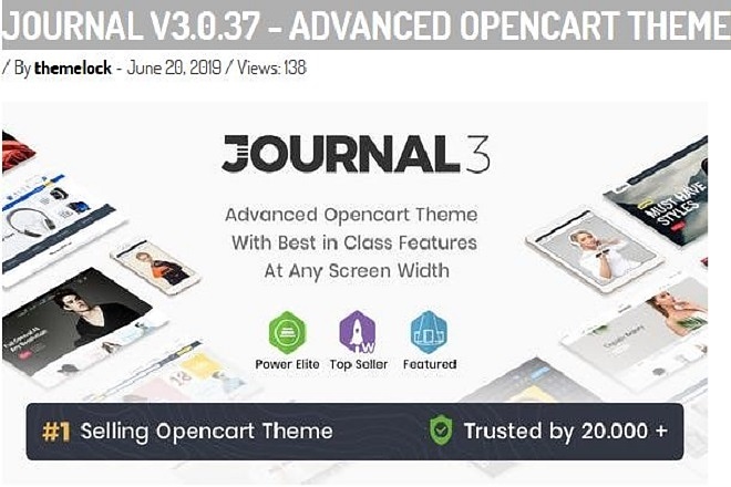 Тема Journal v3.0. 37 - Advanced Opencart Theme
