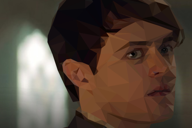 Портрет в стиле low poly