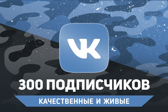 300 качественных и живых подписчиков Вконтакте. Без программ и ботов