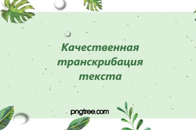 Качественная транскрибация