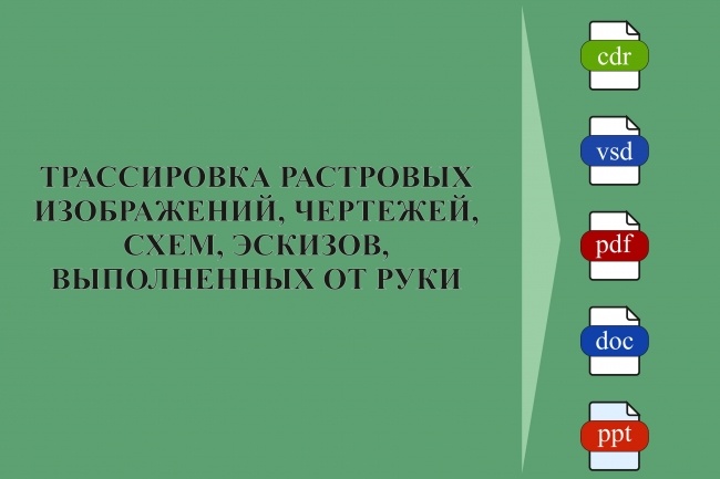 Трассировка растровых изображений, эскизов, выполненных от руки