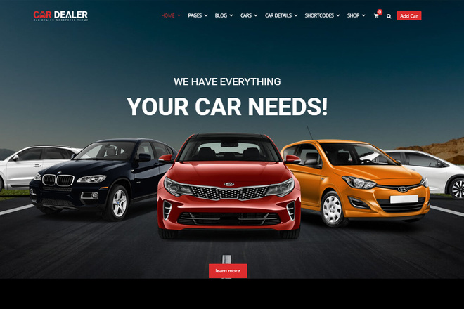 Car Dealer - многоцелевой автомобильный шаблон на Wordpress
