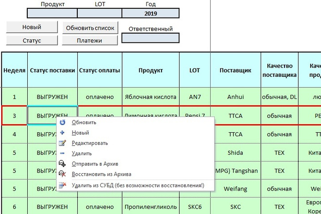 Клиент-серверные системы управленческого учета на базе Excel