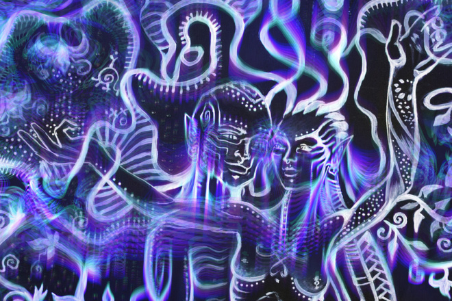 Картина в стиле Deep Neon