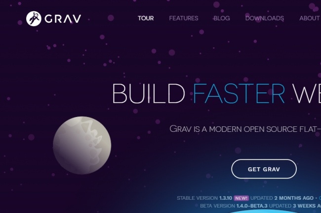 Landing page на cms grav на vds