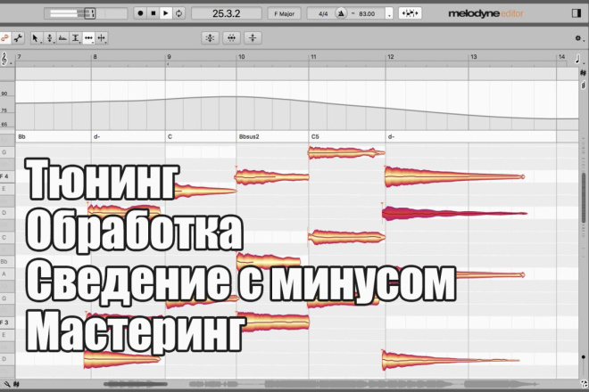 Тюнинг, обработка вокала, сведение с минусом, мастеринг