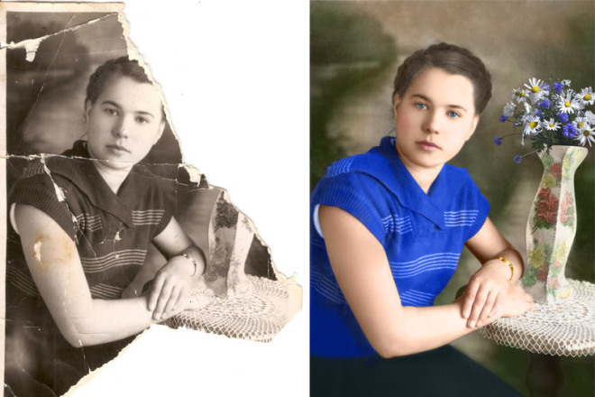 Реставрация старых, испорченных фотографий