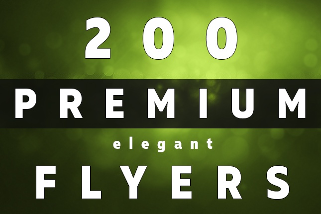 200 премиум шаблонов листовок и флаеров Elegant Flyer