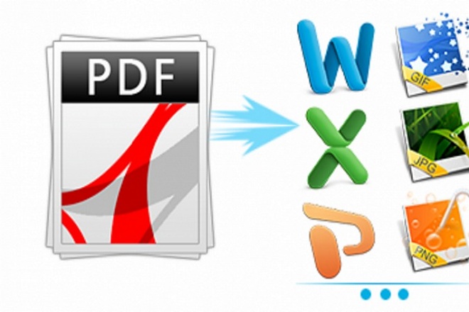 Конвертирование файлов из PDF в Word, Exсel, PNG, Text