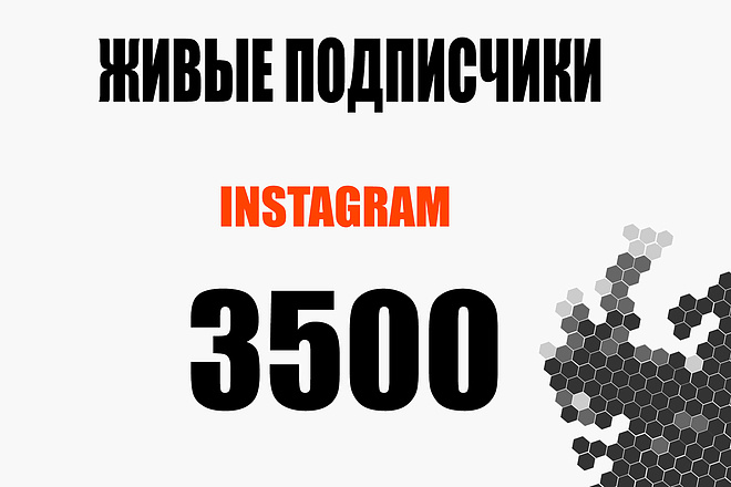 Живые подписчики Instagram 3500 штук