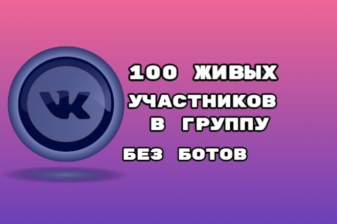 За день 100 живых участников в группу ВКонтакте. Без ботов