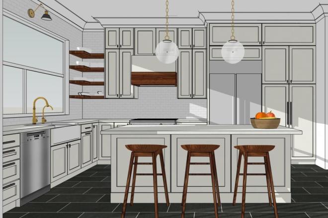 3D визуализация интерьера в SketchUp