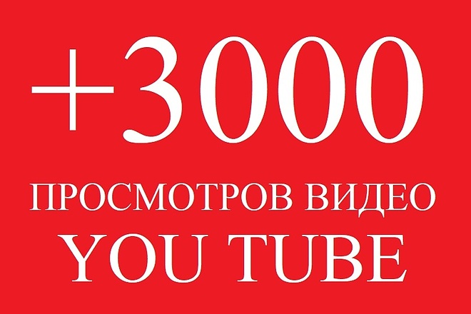 3000 просмотров You Tube