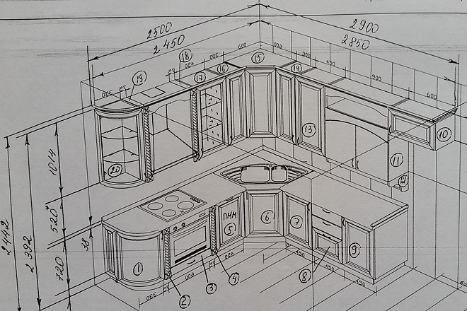 Проект кухонного гарнитура