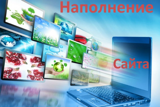 Наполню Ваш сайт контентом
