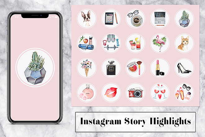Иконки для актуальных историй hilights в Instagram