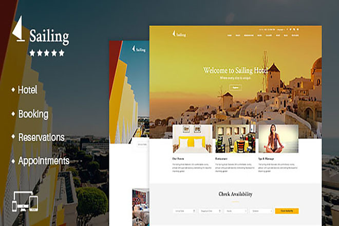 Sailing Туристическая тема wordpress