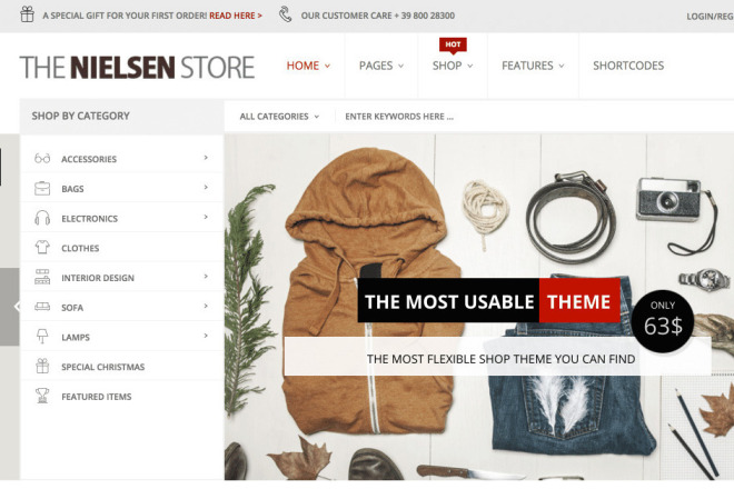 Nielsen Тема WordPress Электронной коммерции
