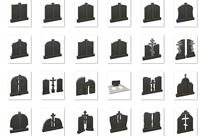 Каталог изображений двойных памятников