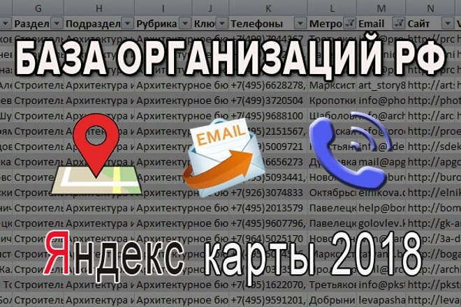 Сбор организаций РФ по указанной категории. Название, адрес, телефон, сайт, e-mail