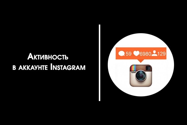 Активность в аккаунте Instagram