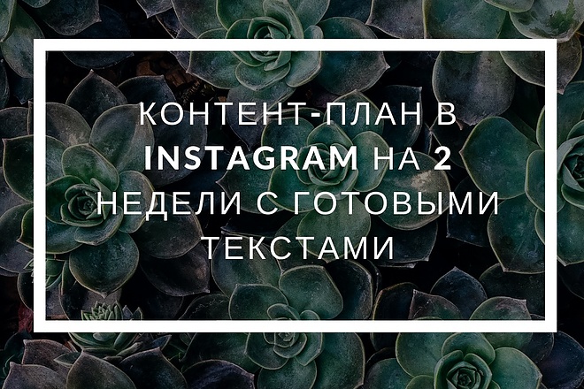 Создам контент-план на 2 недели