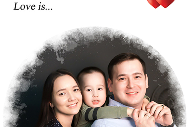 Портрет в стиле Love is