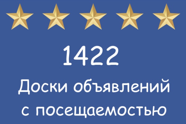 Поделюсь базой посещаемых досок объявлений - 1422 шт. Россия