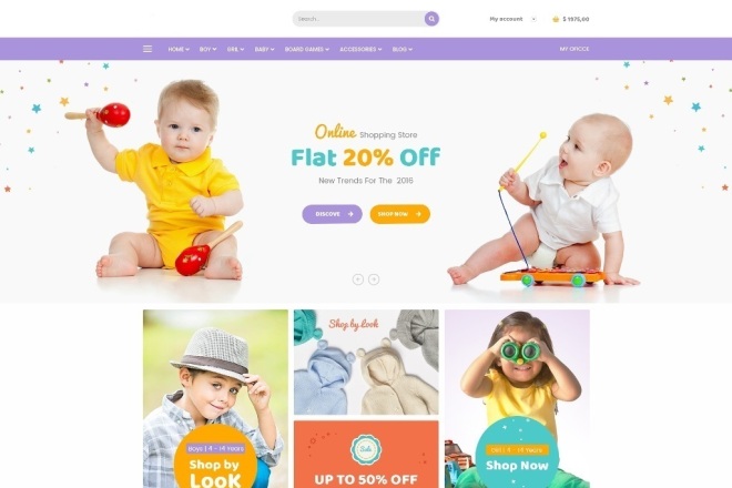 Интернет-магазин детских товаров WooCommerce WordPress под ключ