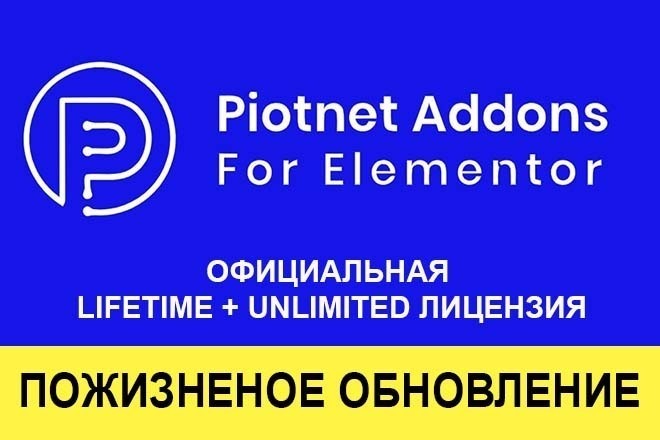 Piotnet Addons For Elementor PAFE лицензия с пожизненным обновлением