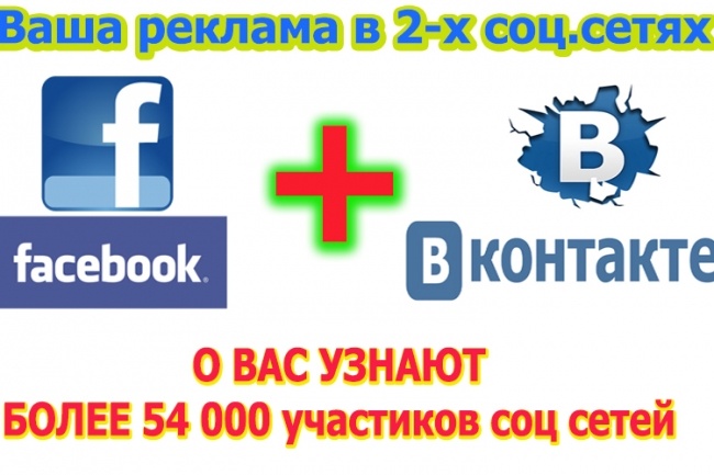 Расскажу о Вас более чем 54000 пользователям социальных сетей