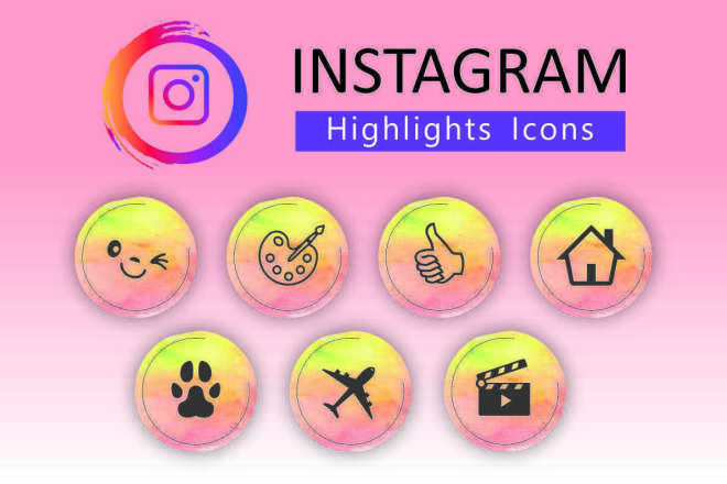 Дизайн для иконок Instagram stories highlight icons