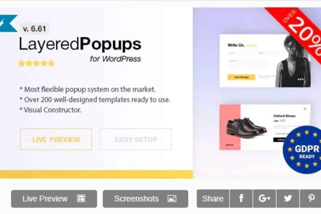 Всплывающее окно для WordPress Green Popups бывший Layered Popups