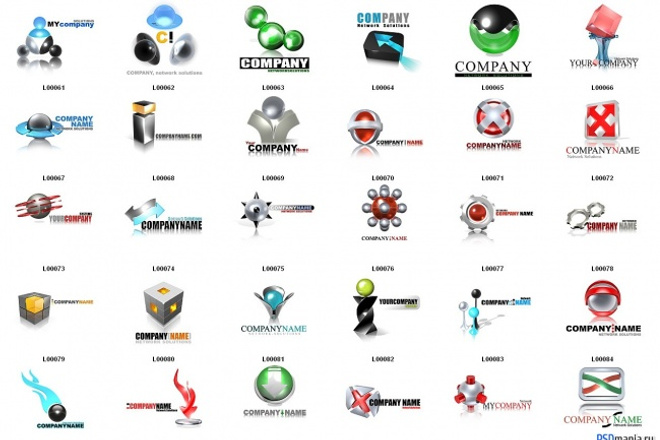 Эксклюзивные логотипы в 3D векторе