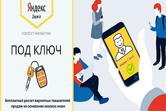 Контекстная реклама Яндекс Директ под ключ + Бонус