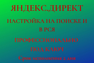 Настройка Яндекс. Директ под ключ. Срок исполнения максимум 2 дня